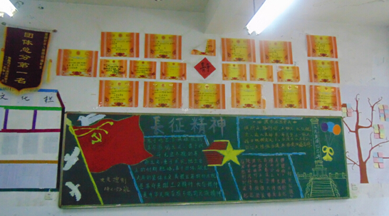 “學(xué)長(zhǎng)征精神,做紅色傳人”南昌向遠(yuǎn)軌道學(xué)校黑板報(bào)比賽
